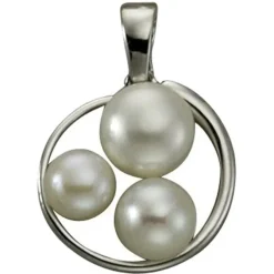 KISMA Schmuck Anhänger Perle weiß für Ketten Silber 925 KIH0114-014