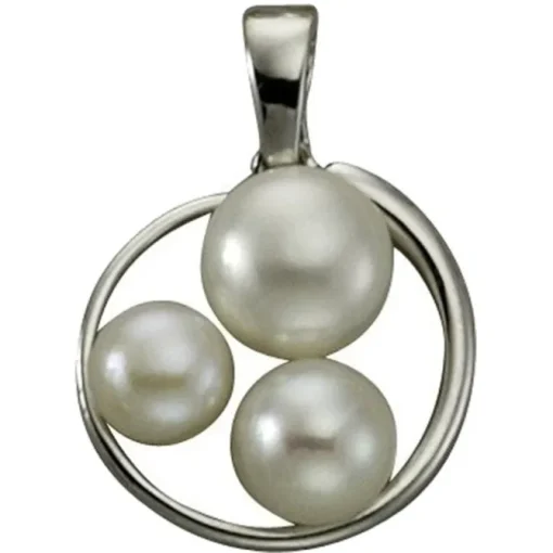 KISMA Schmuck Anhänger Perle weiß für Ketten Silber 925 KIH0114-014