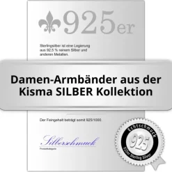 KISMA Schmuck ID-Armband Damen Sterling Silber 925 KIA0123-012-19