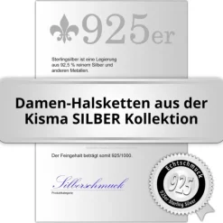 KISMA Schmuck Kette geflochten Sterling Silber 925 KIK0122-001-45
