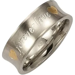 KISMA Schmuck Ring Gr. 58 Edelstahl forever Love KIR0127-017-58