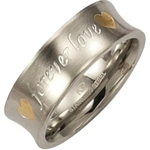 KISMA Schmuck Ring Gr. 58 Edelstahl forever Love KIR0127-017-58