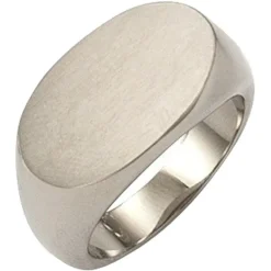 KISMA Schmuck Ring Gr. 54 Edelstahl gl./matt Siegelring KIR0127-024-54