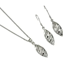 KISMA Schmuck Set Blatt 4-teilig Sterling Silber 925 KIS0109-004