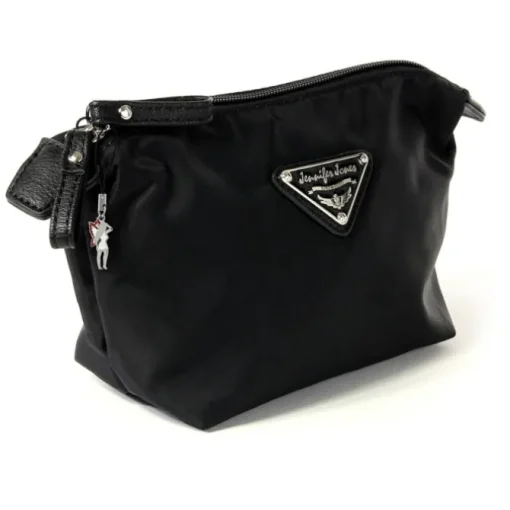 Kosmetiktasche Nylon schwarz Waschtasche Kulturtasche Jennifer Jones OTJ701S