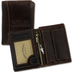 Leder braun Portemonnaie Geldbeutel Wild Things Only OPJ113N