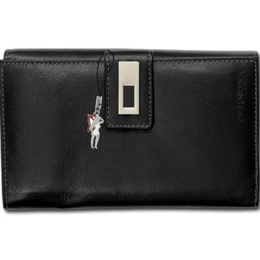 Leder schwarz XXL Portemonnaie Brieftasche Old River OPD715S