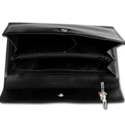 Leder schwarz XXL Portemonnaie Brieftasche Old River OPD715S