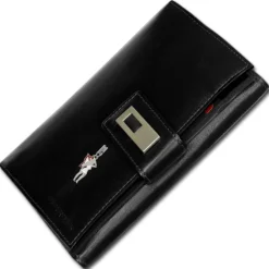 Leder schwarz XXL Portemonnaie Brieftasche Old River OPD715S