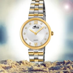LOTUS Damen Armbanduhr Bliss 18542/3 Quarz Edelstahl silber gold UL18542/3