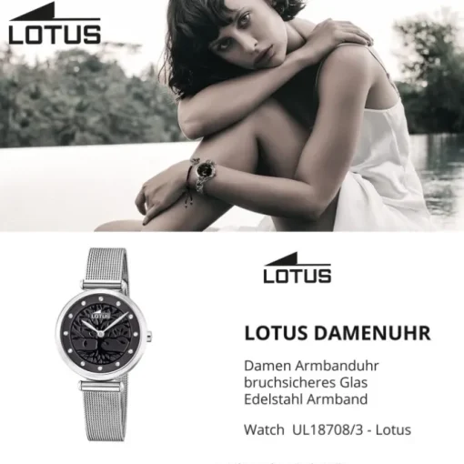 LOTUS Damen Armbanduhr Bliss 18708/3 Quarz Edelstahl silber UL18708/3