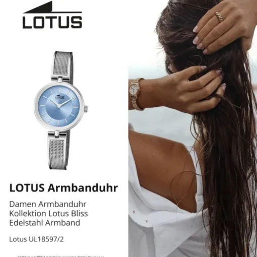 LOTUS Damen Armbanduhr Bliss 18597/2 Quarz Edelstahl silber UL18597/2