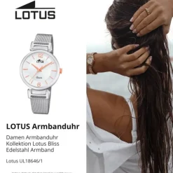 LOTUS Damen Armbanduhr Bliss 18646/1 Quarz Edelstahl silber UL18646/1