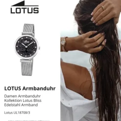 LOTUS Damen Armbanduhr Bliss 18708/3 Quarz Edelstahl silber UL18708/3