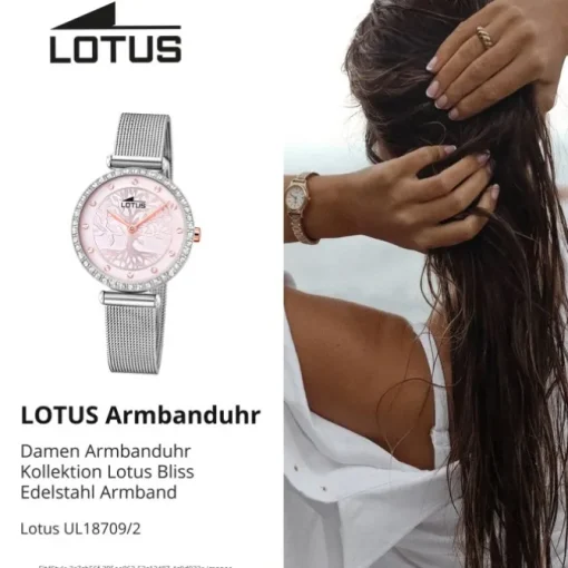LOTUS Damen Armbanduhr Bliss 18709/2 Quarz Edelstahl silber UL18709/2
