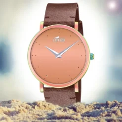 Lotus Damen Armbanduhr Minimalist 18778/2 Analog Leder braun UL18778/2