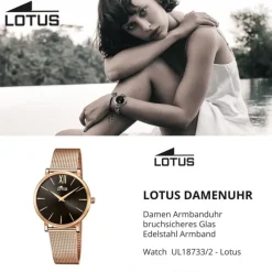 Lotus Damen Armbanduhr Smart Casual 18733/2 Analog Edelstahl rosegold UL18733/2