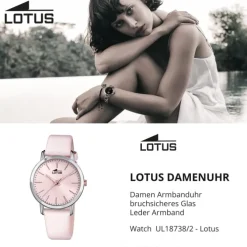Lotus Damen Armbanduhr Trendy 18738/2 Analog Leder rosa UL18738/2