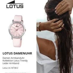 Lotus Damen Armbanduhr Trendy 18738/2 Analog Leder rosa UL18738/2