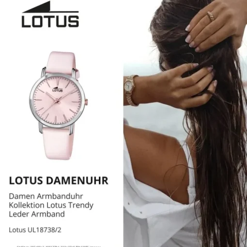 Lotus Damen Armbanduhr Trendy 18738/2 Analog Leder rosa UL18738/2