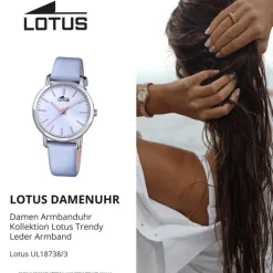 Lotus Damen Armbanduhr Trendy 18738/3 Analog Leder blau UL18738/3