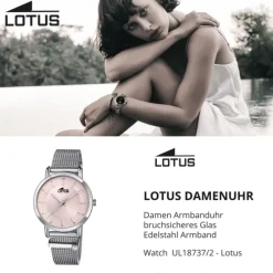 Lotus Damen Armbanduhr Trendy 18737/2 Analog Edelstahl silber UL18737/2