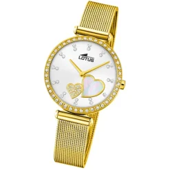 LOTUS Damen Armbanduhr Zirkonias 18619/1 Edelstahl gold UL18619/1