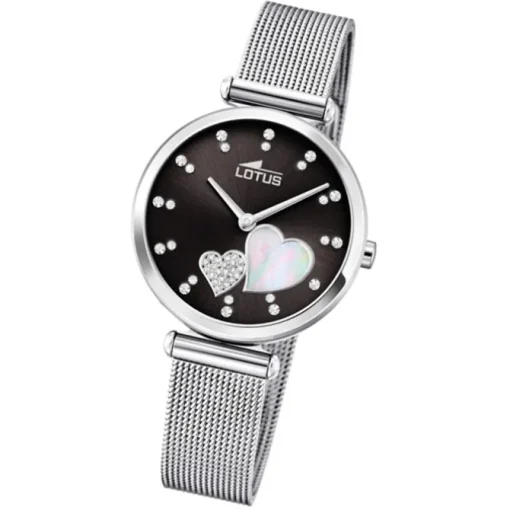 LOTUS Damen Armbanduhr Zirkonias 18615/4 Edelstahl silber UL18615/4