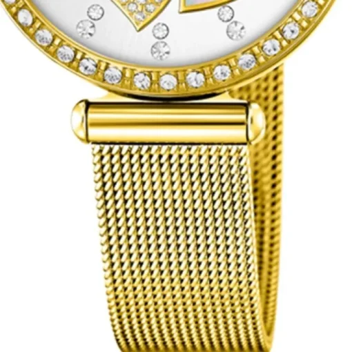 LOTUS Damen Armbanduhr Zirkonias 18619/1 Edelstahl gold UL18619/1