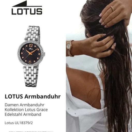 Lotus Damen-Armbanduhr Edelstahl silber 18379/2 Quarz Grace UL18379/2