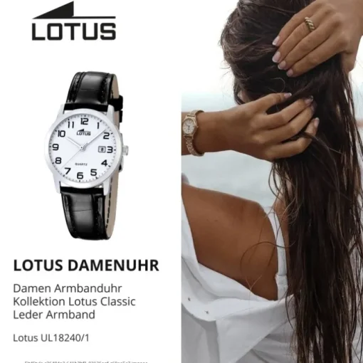 LOTUS Damen-Uhr - Lederband klassisch - Analog - Quarz - Leder - UL18240/1