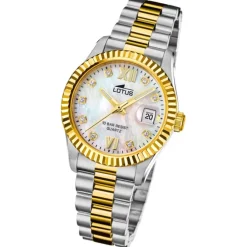 Lotus Damenuhr Edelstahl silber gold Lotus Classic Armbanduhr UL18931/1