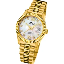 Lotus Damenuhr Edelstahl gold Lotus Classic Armbanduhr UL18932/1