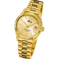 Lotus Damenuhr Edelstahl gold Lotus Classic Armbanduhr UL18932/2