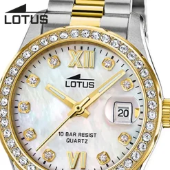Lotus Damenuhr Edelstahl silber gold Lotus Classic Armbanduhr UL18978/1