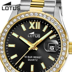 Lotus Damenuhr Edelstahl silber gold Lotus Classic Armbanduhr UL18978/3