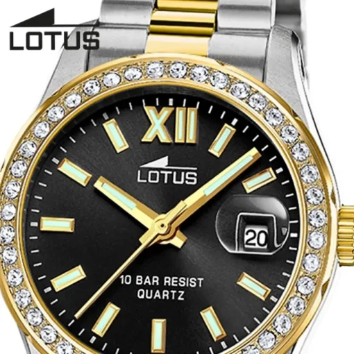 Lotus Damenuhr Edelstahl silber gold Lotus Classic Armbanduhr UL18978/3