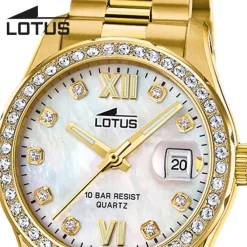 Lotus Damenuhr Edelstahl gold Lotus Classic Armbanduhr UL18979/1