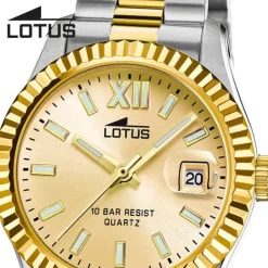 Lotus Damenuhr Edelstahl silber gold Lotus Classic Armbanduhr UL18931/2