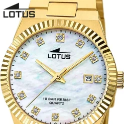 Lotus Damenuhr Edelstahl gold Lotus Classic Armbanduhr UL18840/1