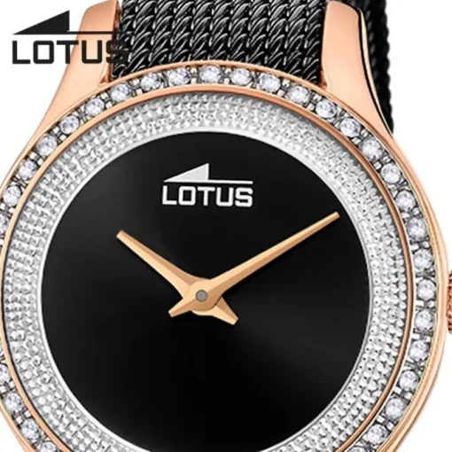 Lotus Damenuhr Edelstahl schwarz Lotus Classic Armbanduhr UL18828/2