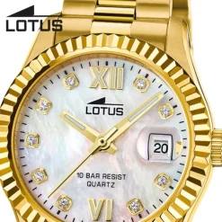 Lotus Damenuhr Edelstahl gold Lotus Classic Armbanduhr UL18932/1
