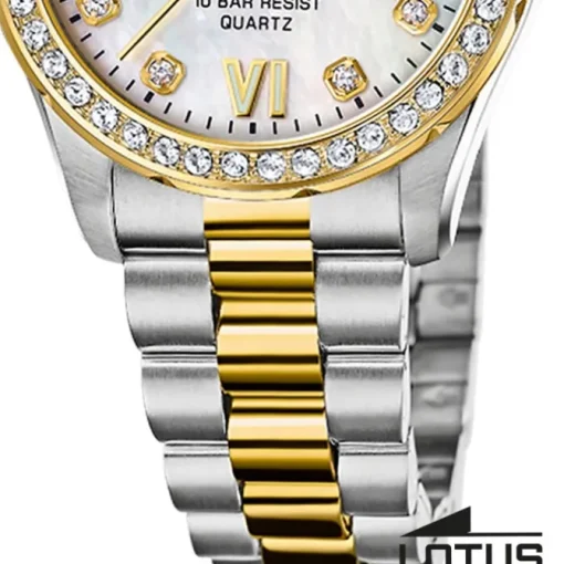 Lotus Damenuhr Edelstahl silber gold Lotus Classic Armbanduhr UL18978/1