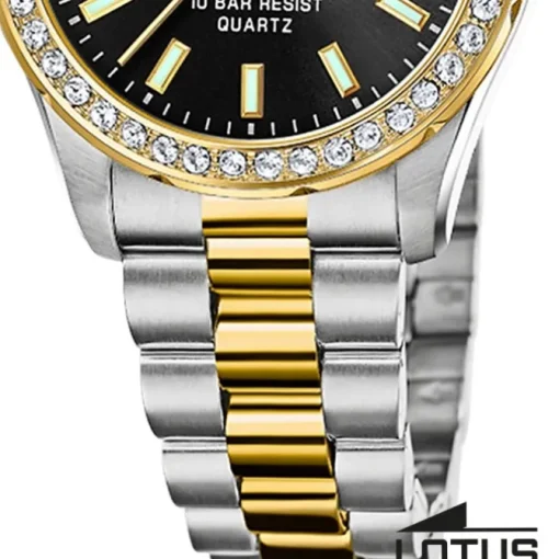 Lotus Damenuhr Edelstahl silber gold Lotus Classic Armbanduhr UL18978/3