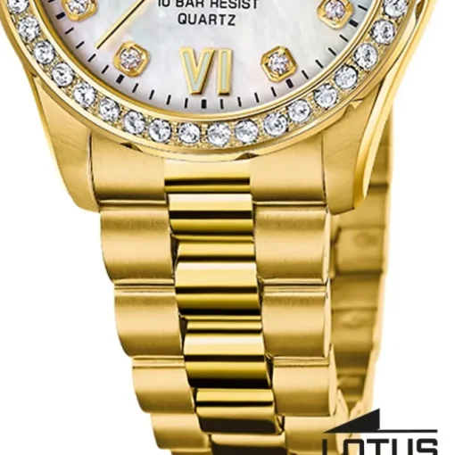 Lotus Damenuhr Edelstahl gold Lotus Classic Armbanduhr UL18979/1