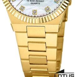 Lotus Damenuhr Edelstahl gold Lotus Classic Armbanduhr UL18840/1