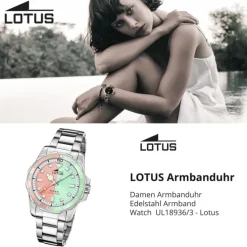 Lotus Damenuhr Edelstahl silber Lotus Classic Armbanduhr UL18936/3