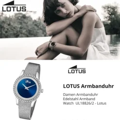 Lotus Damenuhr Edelstahl silber Lotus Classic Armbanduhr UL18826/2