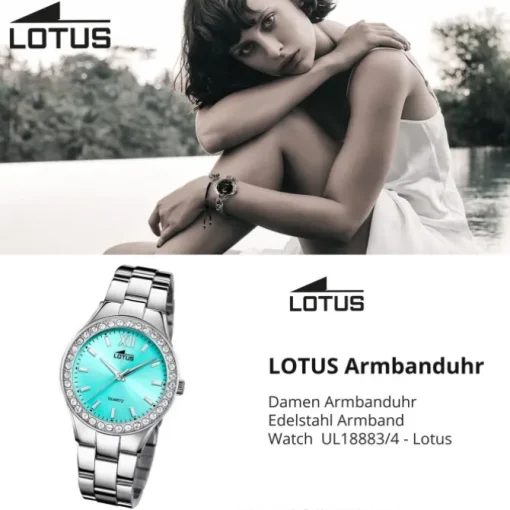 Lotus Damenuhr Edelstahl silber Lotus Classic Armbanduhr UL18883/4