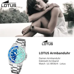 Lotus Damenuhr Edelstahl silber Lotus Classic Armbanduhr UL18936/4